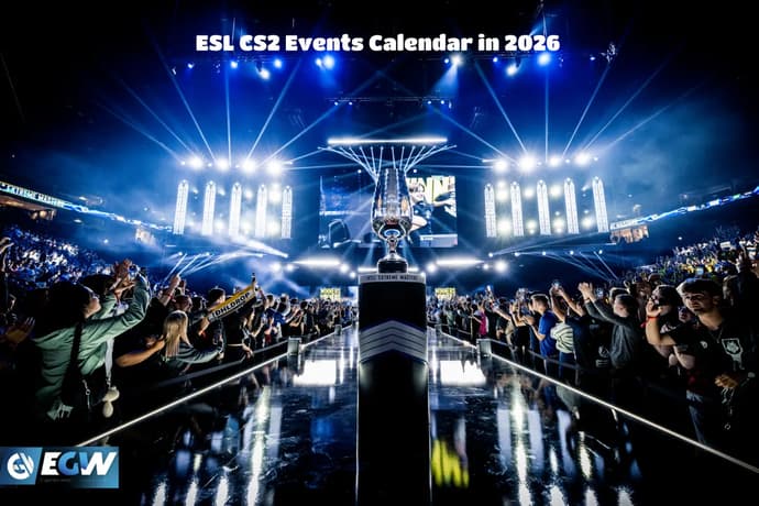 ESL CS2 Arrangementskalender i 2026