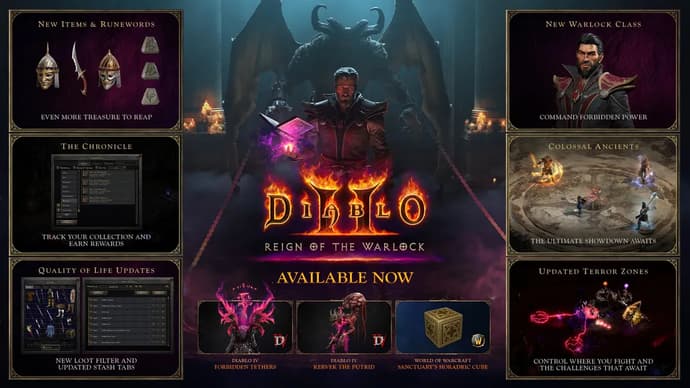 Diablo II: Resurrected modtager Warlock-udvidelsen Reign of the Warlock og lanceres på Steam