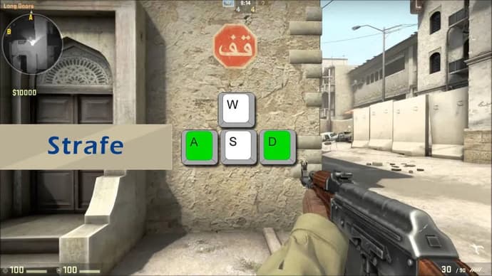Como se mover corretamente no CS:GO? Strafes e contra-strafes