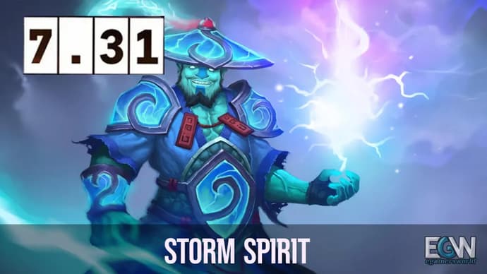 7.31'de güçlü orta — Storm Spirit. 7.31'de güçlü orta — Storm Spirit.