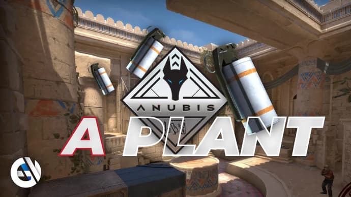 Guia para o layout de um bombsite no mapa Anubis