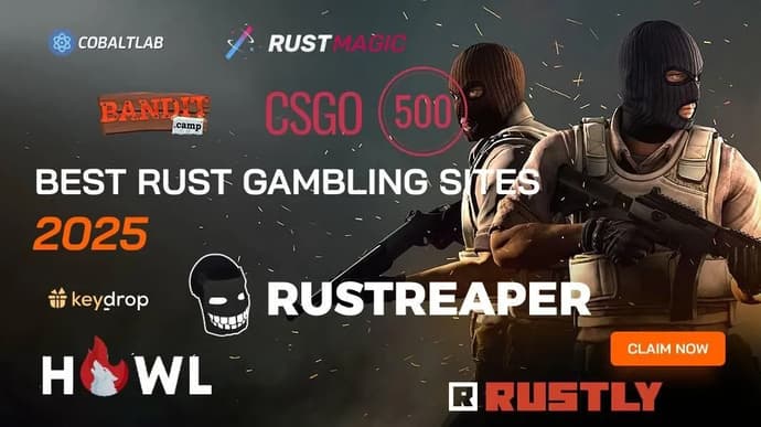 Os melhores sites de jogos de azar de ferrugem em 2025: Reivindicar moedas grátis e bónus agora