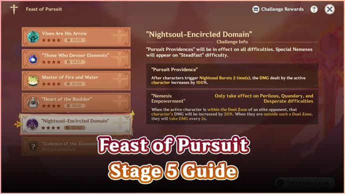 Genshin new Event: Stage 5 "Nightsoul-Encircled Domain" of the Feast of Pursuit