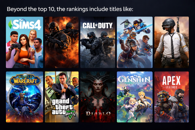 Marvel Rivals e Wuthering Waves entram no Top 20 — mas o tempo de jogo no PC ainda é dominado pela Giants 6.