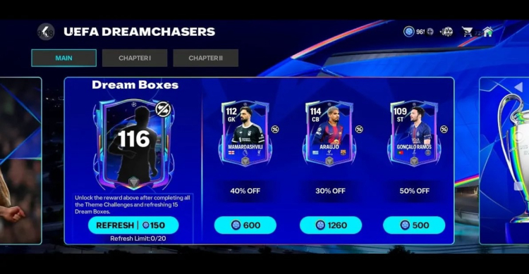 Подія FC Mobile UEFA Dreamchasers: Як заробити та використовувати токени 3