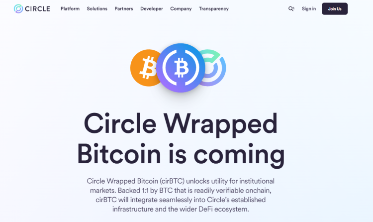 Circle Launches cirBTC 1