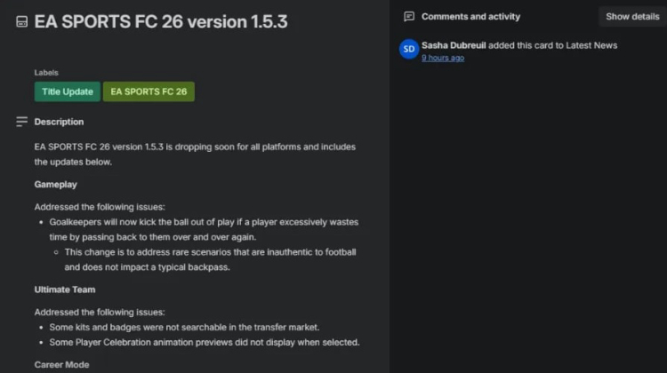 FC 26 Update 1.5.3 Revealed — Gameplay Changes, Fixes & Community Backlash 1